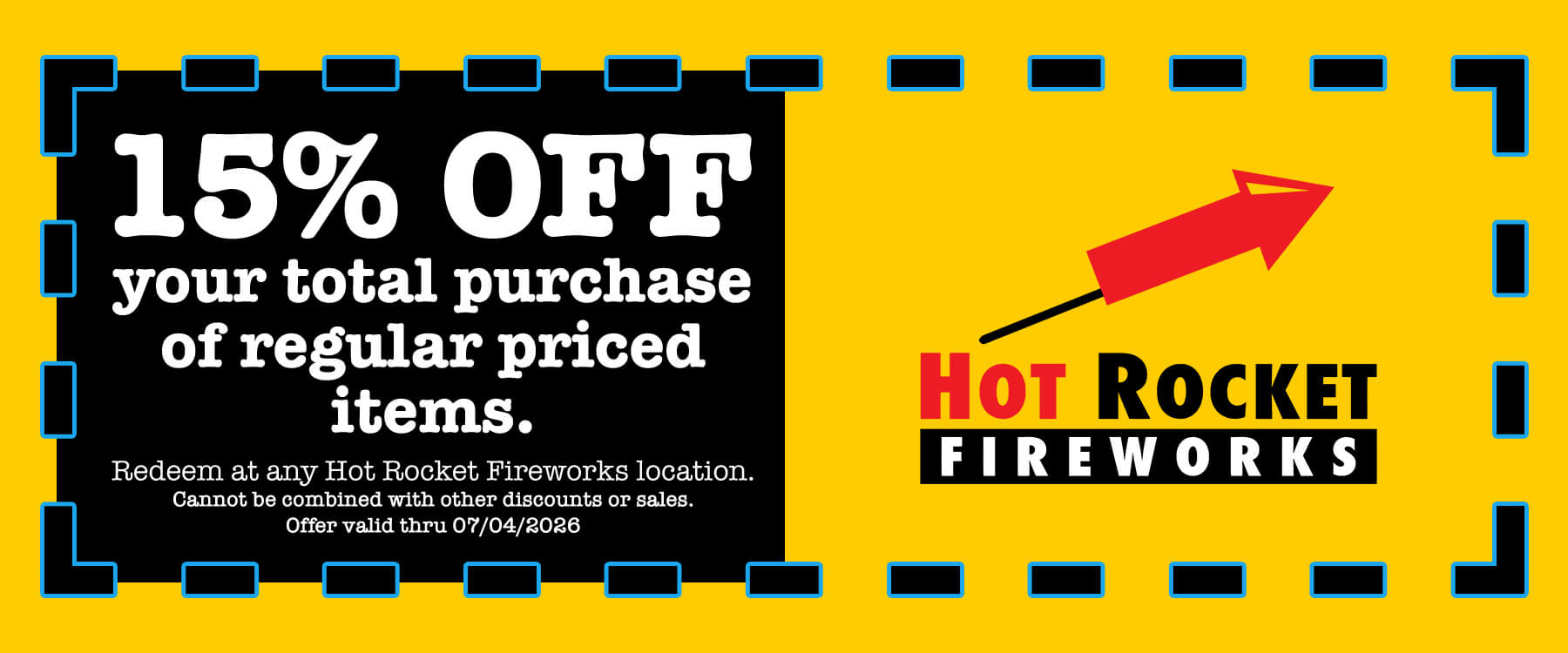 15% OFF your total purchase of regular priced items.